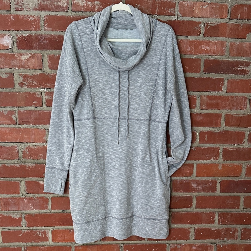 Athleta Light Gray Cowl Neck Sweater